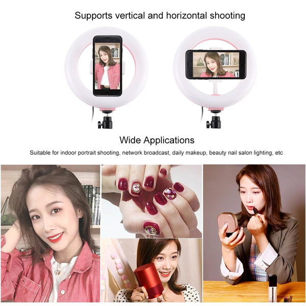 Pink 7.9 Dual Colour Led Ring Light With Usb Dimmable For Vlogging And Photography Other Lighting & Studio