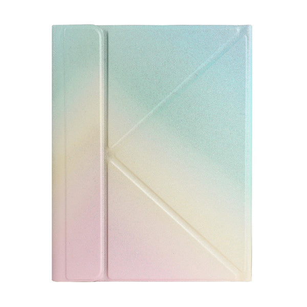 Bluetooth Keyboard Leather Case For Ipad Pro 11 With Triangle Holder & Pen Slot Fits 2021 / 2020 2018 Air 4 10.9 Splittable Gradient Rainbow Keyboards
