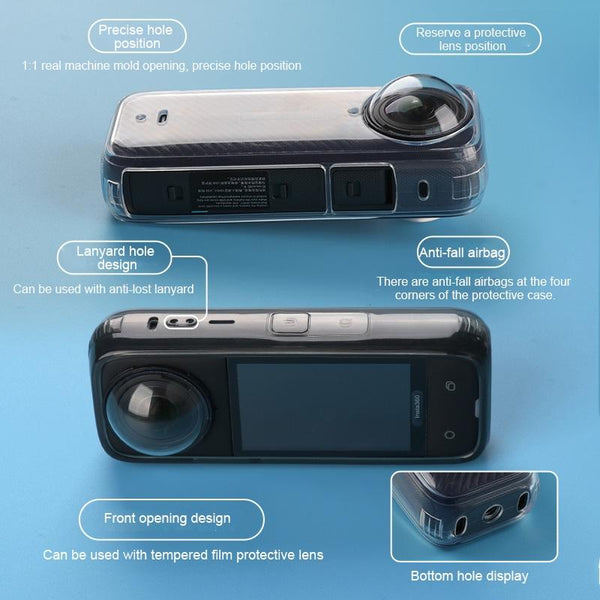 Clear Soft Tpu Protective Case For Insta360 X4 1.5Mm Thickness Camera Cases Bags & Covers