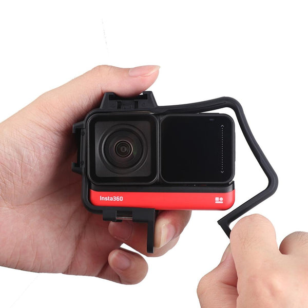 Insta360 One R Protective Cage With Tripod Adapter And Cold Shoe For Audio Video Camera Cases Bags & Covers