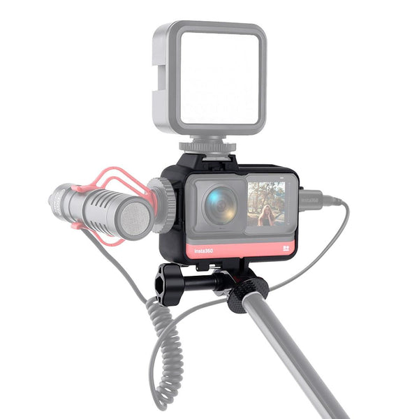 Insta360 One R Protective Cage With Tripod Adapter And Cold Shoe For Audio Video Camera Cases Bags & Covers