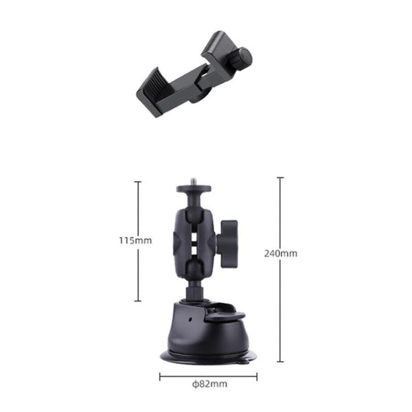Single Suction Cup Arm Phone Mount With Connecting Rod For Audio And Video Use Mounts & Holders