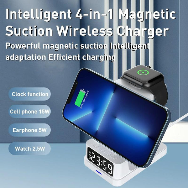 15W 4 In Magnetic Desktop Wireless Charger Black Chargers & Cradles