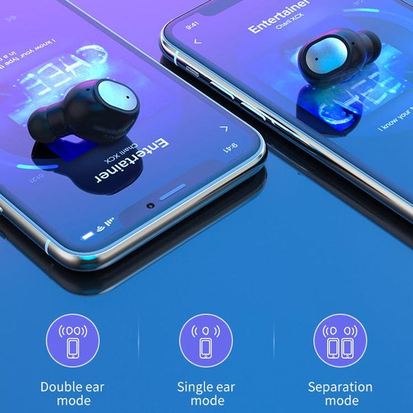 Wireless Sports Bluetooth Earphones Binaural Stereo 5.0 Black Earbuds