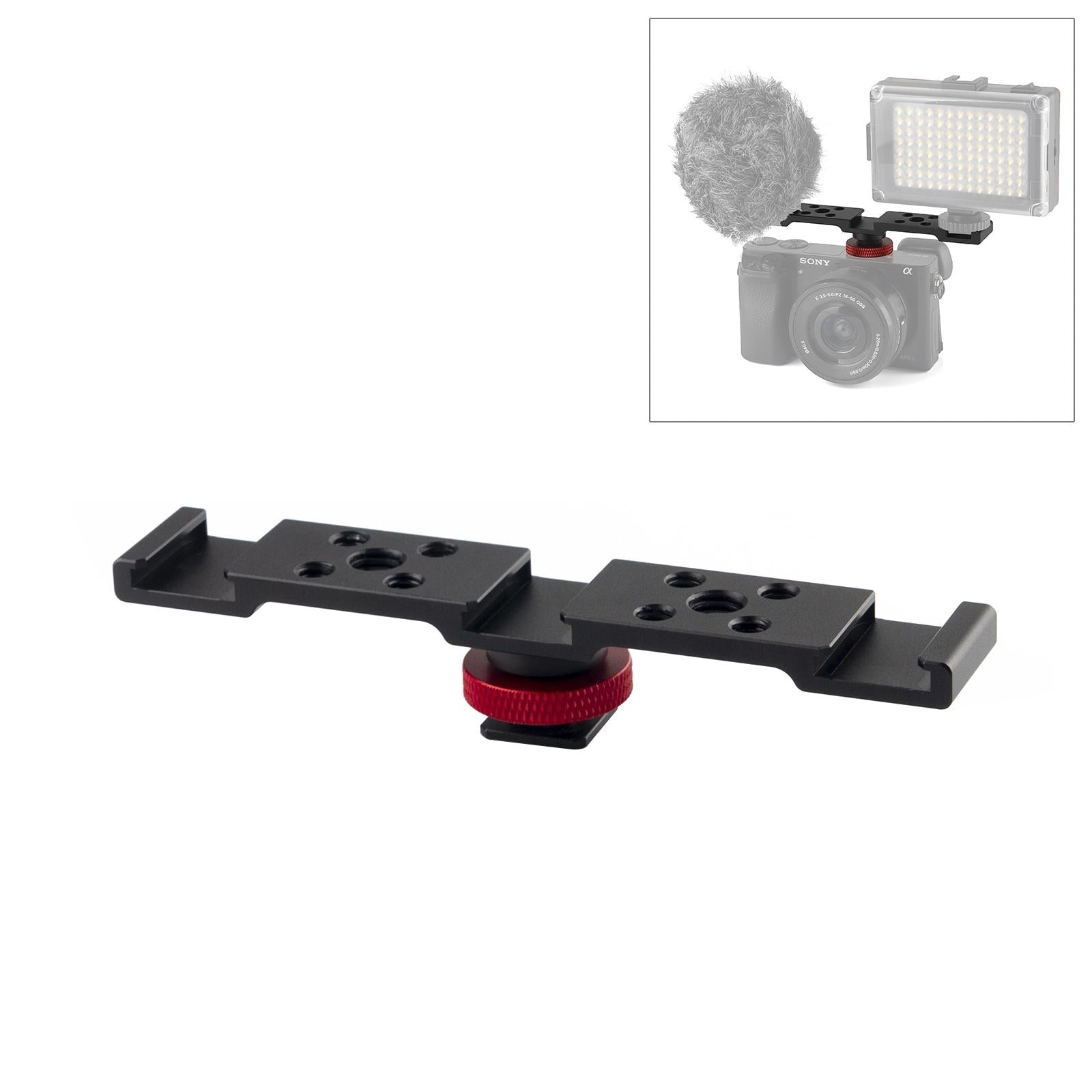 Triple Cold Shoe Bracket Mount Black Other Camera & Photo Accs
