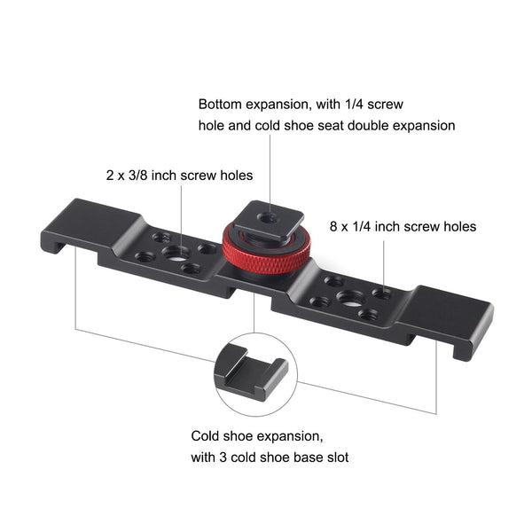 Triple Cold Shoe Bracket Mount Black Other Camera & Photo Accs