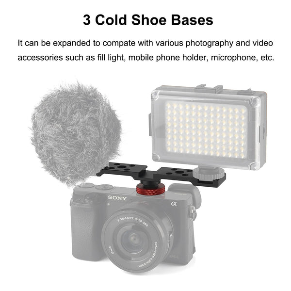 Triple Cold Shoe Bracket Mount Black Other Camera & Photo Accs