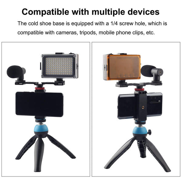 Triple Cold Shoe Bracket Mount Black Other Camera & Photo Accs