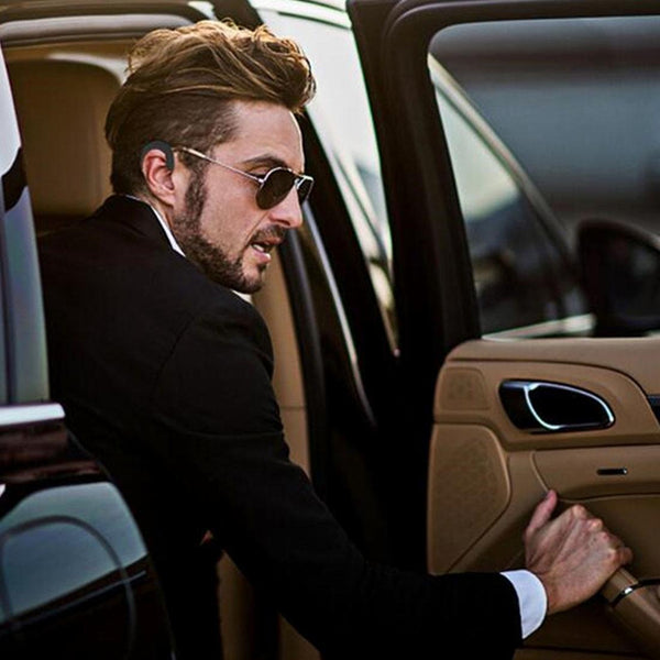 Bluetooth Bone Conduction Sports Earphones With Earhook V4.1 Black Earbuds