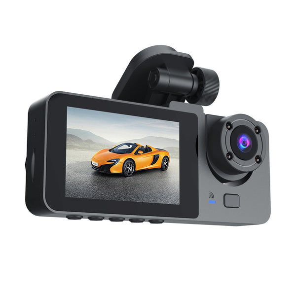 Black A2 Triple Lens Car Dash Camera Recorder Other Car Video