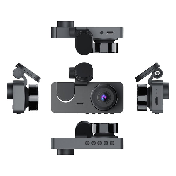 Black A2 Triple Lens Car Dash Camera Recorder Other Car Video