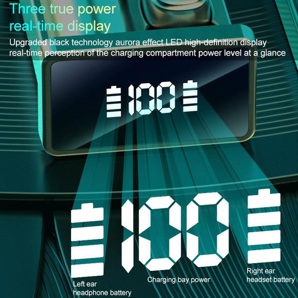 Wireless Bluetooth Earphones With Magnetic Charging Box Black Earbuds