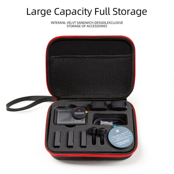 Compact Carrying Case For Dji Action 3 21X16x6cm Camera Cases Bags & Covers