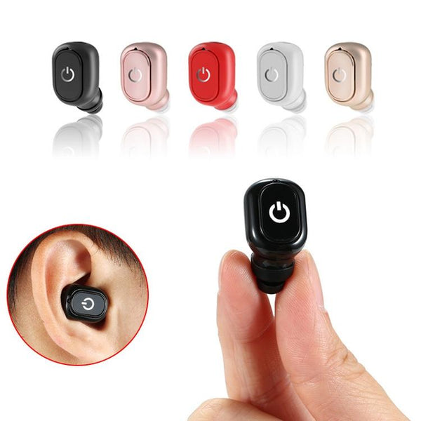 Wireless Bluetooth 5.0 Single In Ear Earphone Black Earbuds