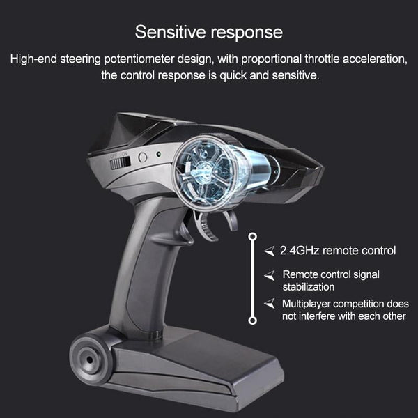 2.4Ghz Four Way Remote Vehicle Toy Car With Control Black Remote Controlled Toys