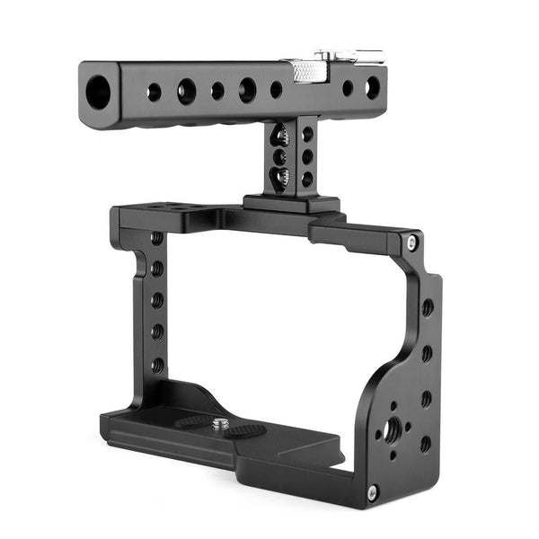Sony A6600 Video Camera Cage Stabilizer With Handle For Audio And Use Stabilizers