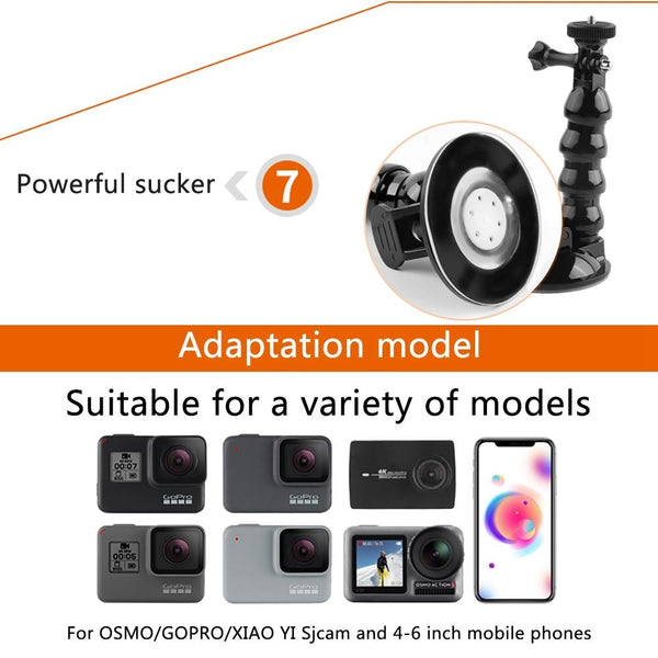 Universal Suction Cup Mount For Gopro And Other Action Cameras Audio Video Accessories Bike Camera Holders Mounts