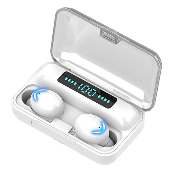 Wireless Noise Cancelling With Breathing Light & Digital Display Black Earbuds