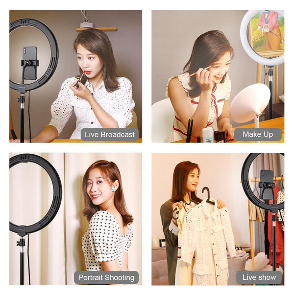11.8 Inch Led Ring Light With Tripod And Phone Clamp For Vlogging Live Streaming Other Lighting & Studio