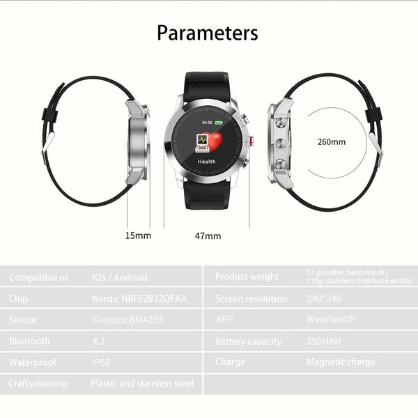 Waterproof Smart Bracelet With Call Reminder And Heart Rate Monitor Ip68 Black Activity Trackers