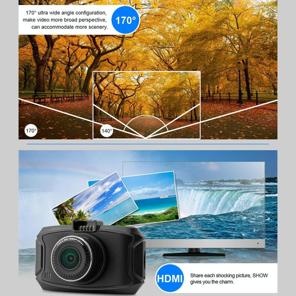 2.7 Lcd Car Dvr Camera With 170 Degree Wide Angle 2304 X 1296P Hd Screen Other Car Video