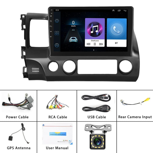 10.1 Inch Android Navigation For Honda Civic + 12 Light Camera 32G Other Car Video