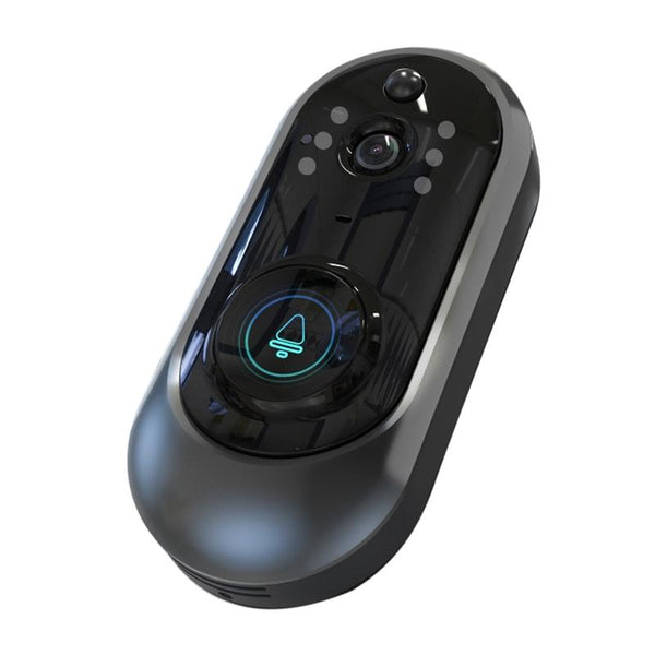 720P 6400Mah Smart Wifi Video Doorbell With Remote Monitoring And Voice Intercom Black Smart Doorbells