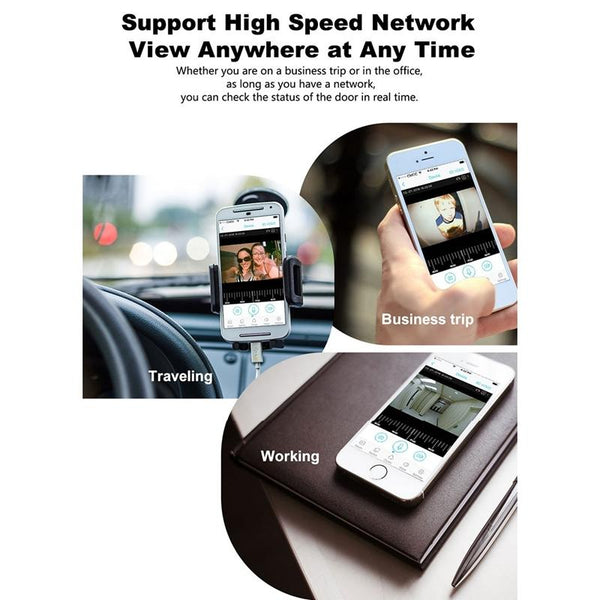 720P 6400Mah Smart Wifi Video Doorbell With Remote Monitoring And Voice Intercom Black Smart Doorbells