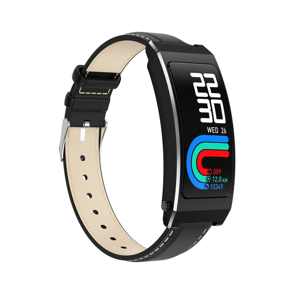 Smart Health Monitoring Bracelet With Bt Call And Leather Strap Tarnish Smart Watches
