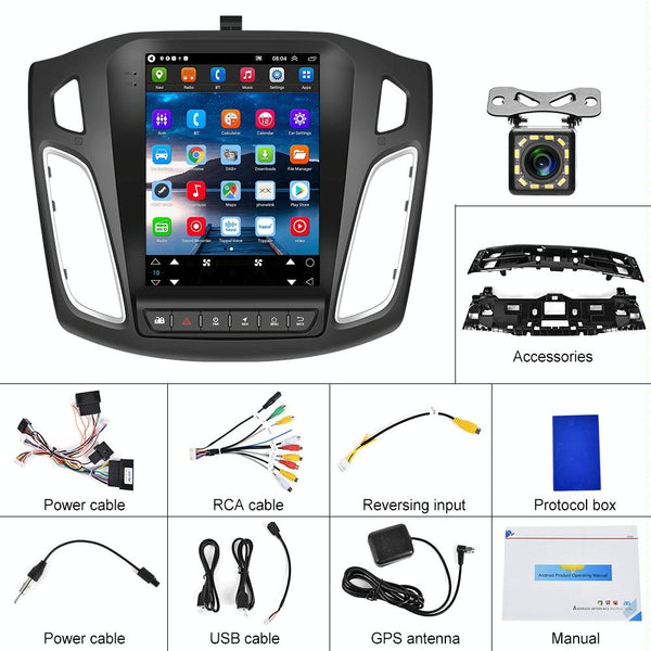 9.7 Inch Android Car Integrated Machine For Ford Focus + 12 Light Camera 64G Other Car Audio
