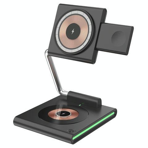 15W Foldable Magnetic Wireless Charger Black Chargers & Cradles