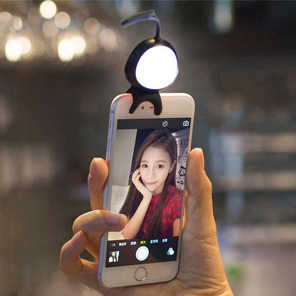 Self Lighting Smart Phone Hook For Iphone Galaxy Huawei Xiaomi Lg Htc Black Audio Video Selfie Lights