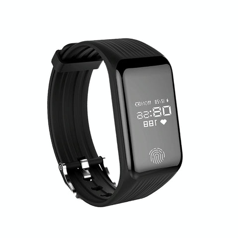 Waterproof Oled Fitness Tracker Ip67 Black Activity Trackers