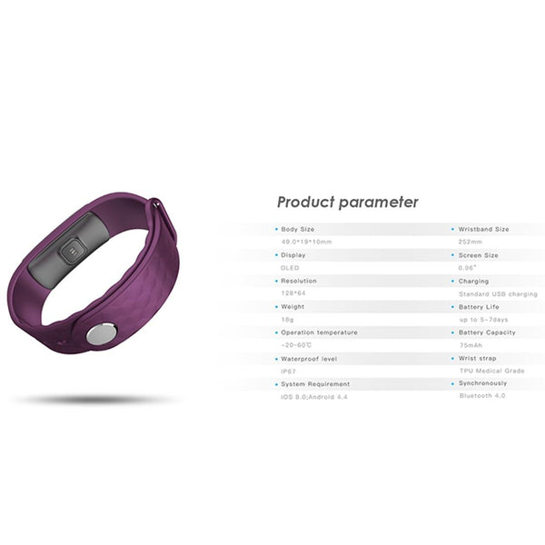Bluetooth Smart Bracelet With Oled Display And Hr Monitor Smart Watches