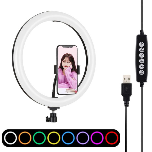 30 Centimetre Curved Surface Led Ring Light With Tripod And Phone Clamp For Audio Video Other Lighting & Studio