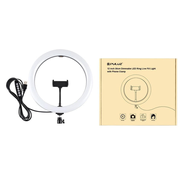 30 Centimetre Curved Surface Led Ring Light With Tripod And Phone Clamp For Audio Video Other Lighting & Studio