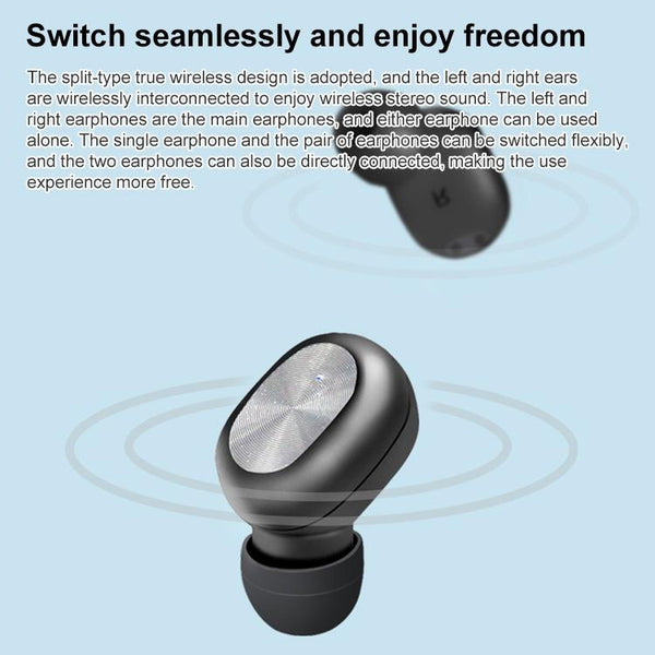 Waterproof Bluetooth 5.0 Tws Earphones With Touch Control Black Earbuds