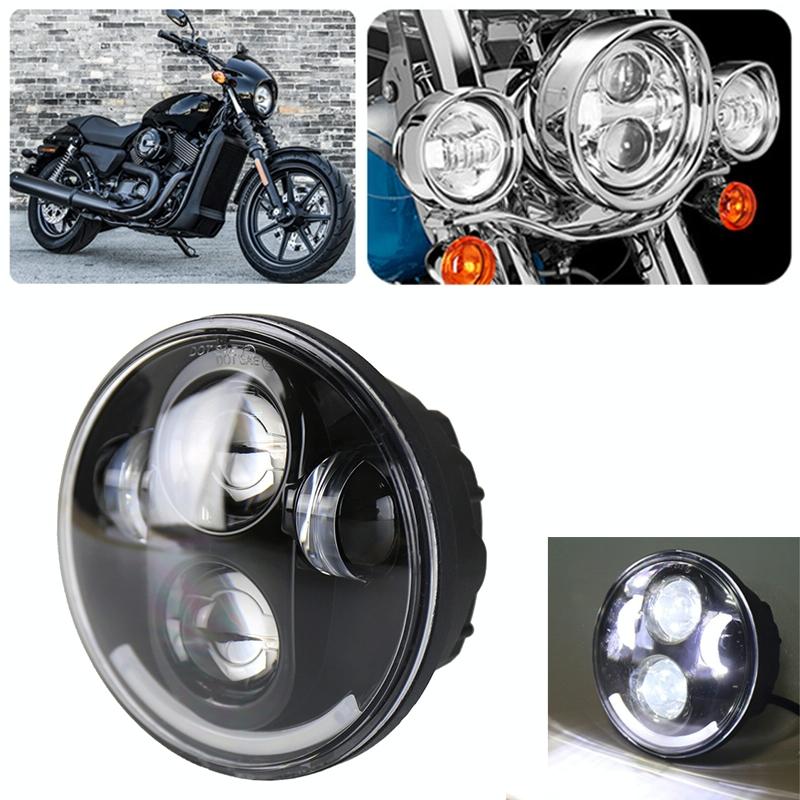 5.75 Inch Dc12v 6000K 6500K 40W Car Led Headlight For Harley Black Led Car Lights