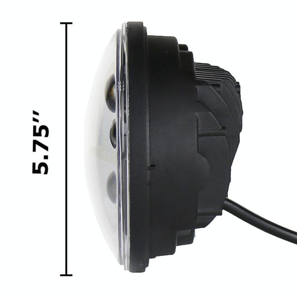 5.75 Inch Dc12v 6000K 6500K 40W Car Led Headlight For Harley Black Led Car Lights