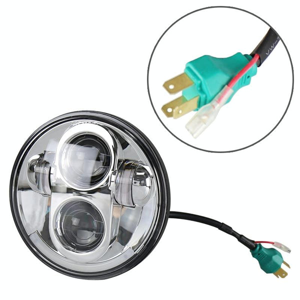 5.75 Inch Dc12v 6000K 6500K 40W Car Led Headlight For Harley Black Led Car Lights