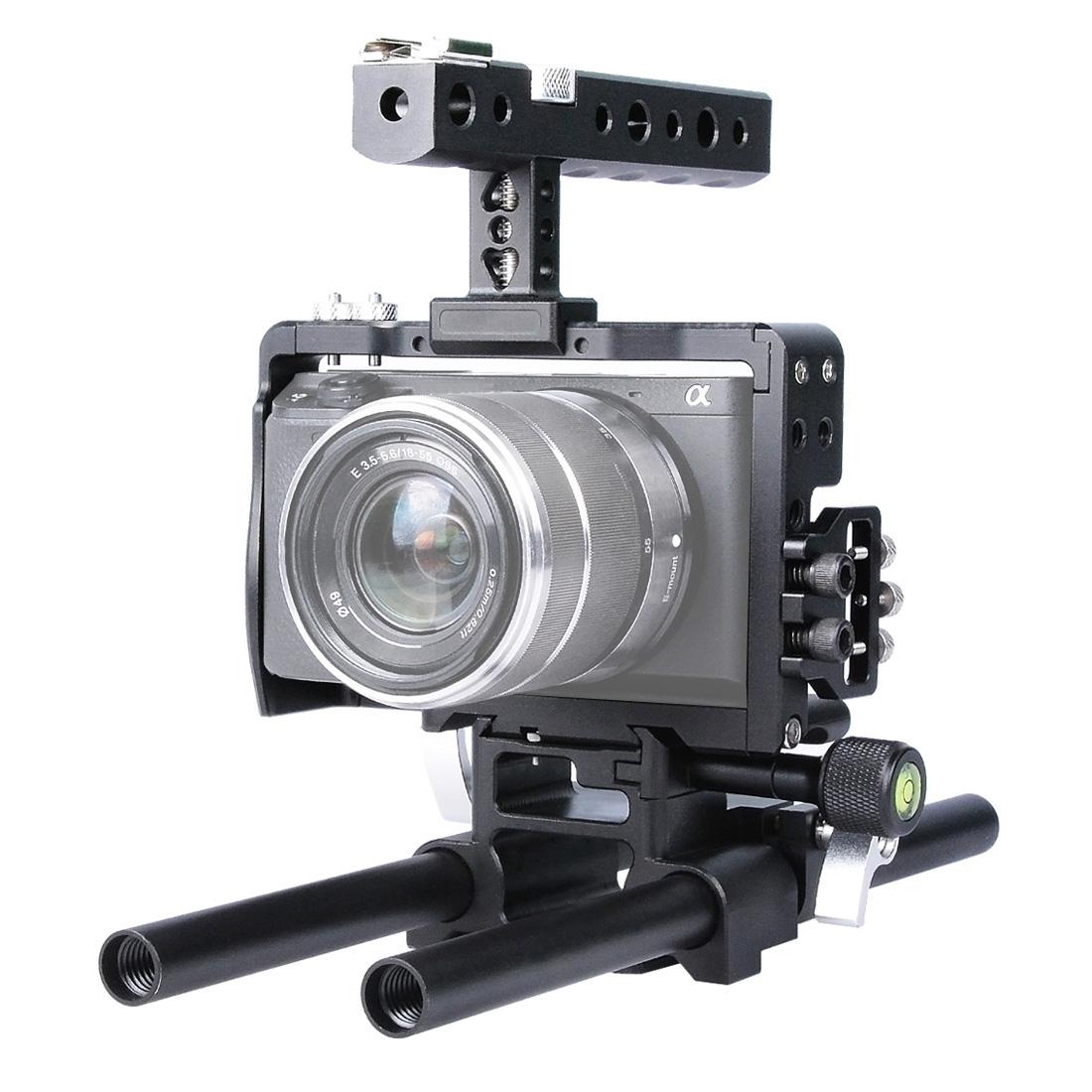 Sony A6000 A6300 A6400 A6500 Camera Cage Stabilizer Handle Black Audio Video Stabilizers