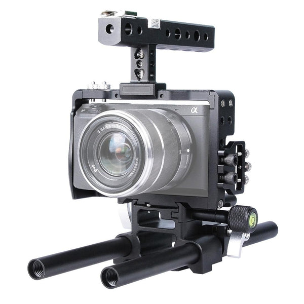 Sony A6000 A6300 A6400 A6500 Camera Cage Stabilizer Handle Black Audio Video Stabilizers