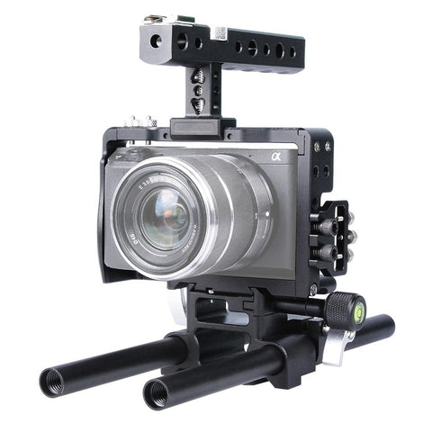 Sony A6000 A6300 A6400 A6500 Camera Cage Stabilizer Handle Black Audio Video Stabilizers
