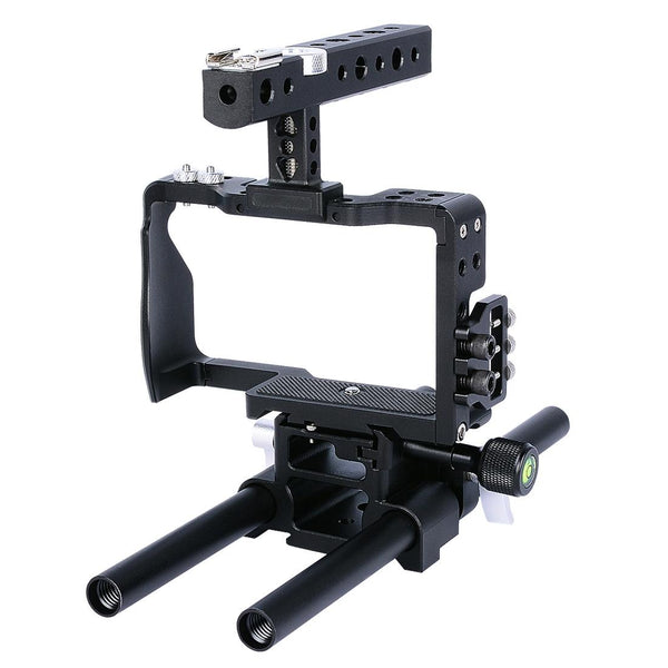 Sony A6000 A6300 A6400 A6500 Camera Cage Stabilizer Handle Black Audio Video Stabilizers