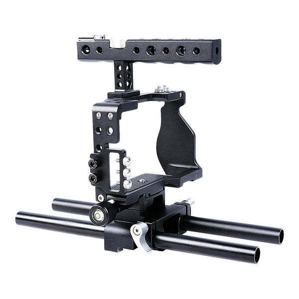 Sony A6000 A6300 A6400 A6500 Camera Cage Stabilizer Handle Black Audio Video Stabilizers