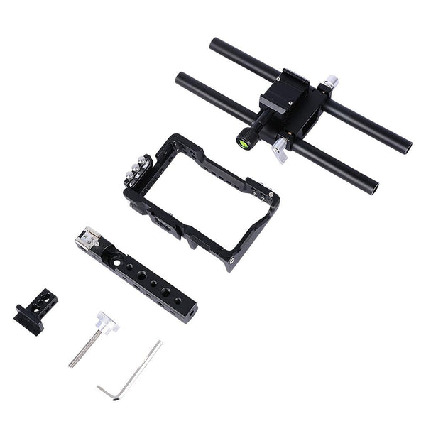 Sony A6000 A6300 A6400 A6500 Camera Cage Stabilizer Handle Black Audio Video Stabilizers