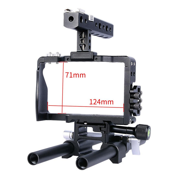 Sony A6000 A6300 A6400 A6500 Camera Cage Stabilizer Handle Black Audio Video Stabilizers