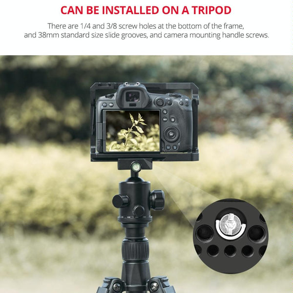 Video Camera Cage Stabilizer For Canon Eos R5 / R6 Black Stabilizers