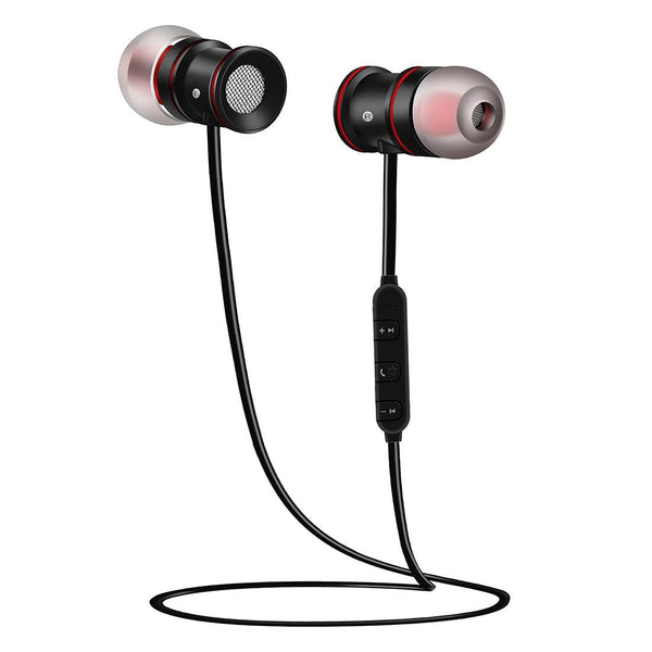 Waterproof Magnetic Sport With Mic Wireless Bluetooth V4.1 Black Earbuds