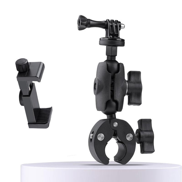 Bike Handlebar Mount With Phone Clamp For Action Camera And Accessories Bike Camera Holders Mounts